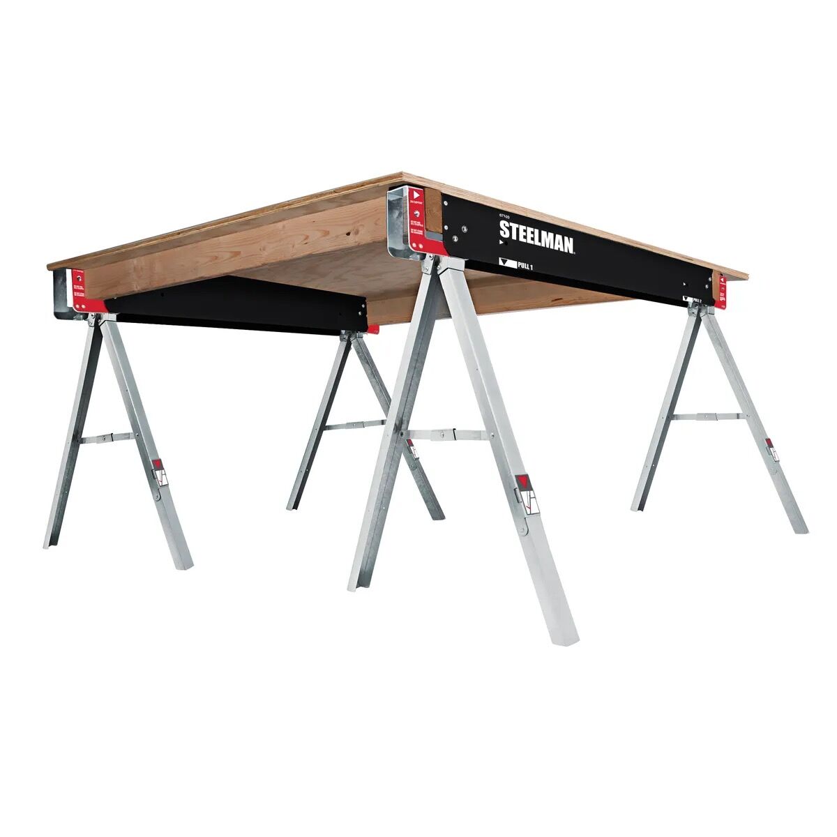 Single Work Table and Folding Sawhorse