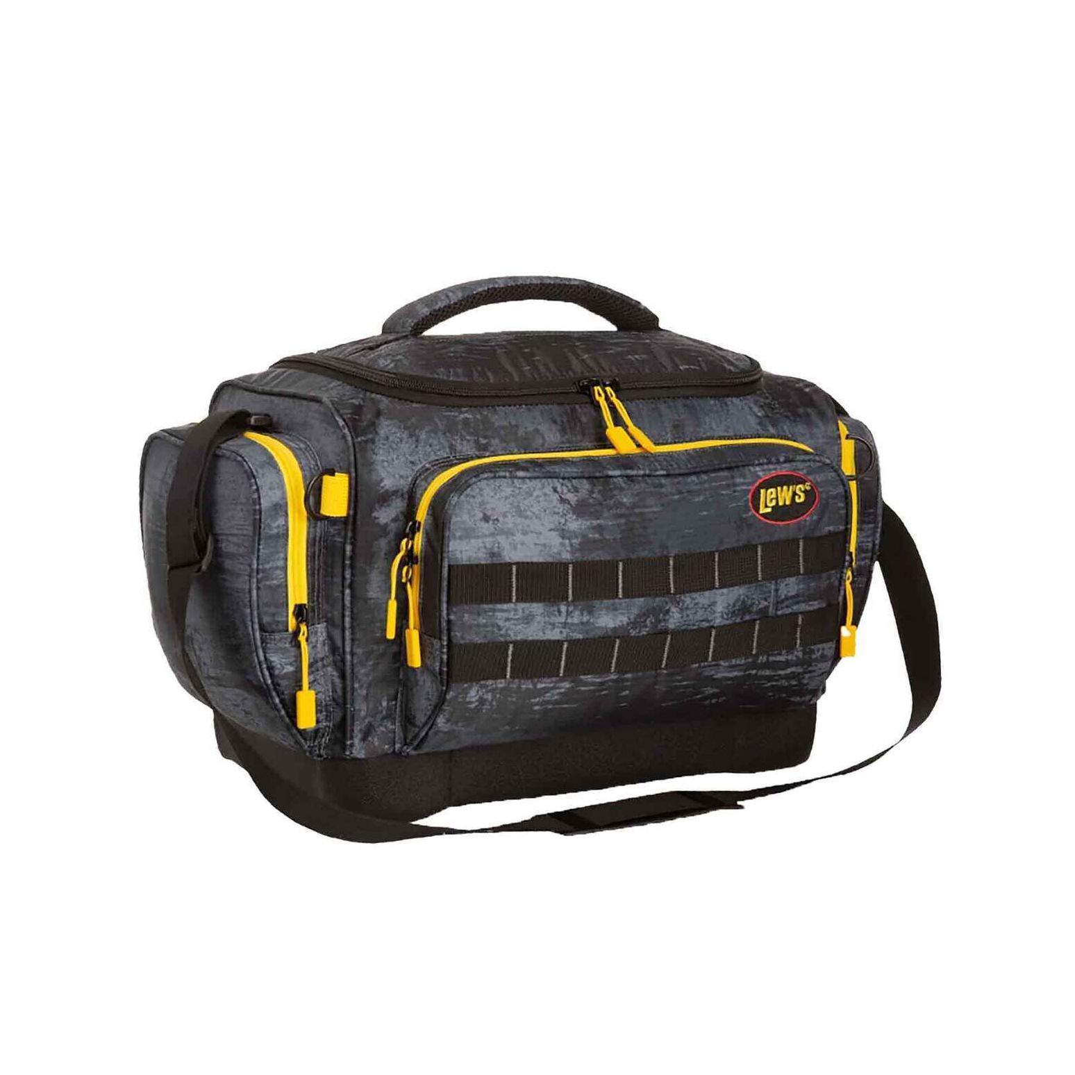 berkley tackle bag grey yellow System while nonskid rubber feet keep the Bass Pro Shops tackle bag from sliding around on your boat Luggage - Berkley Fishing