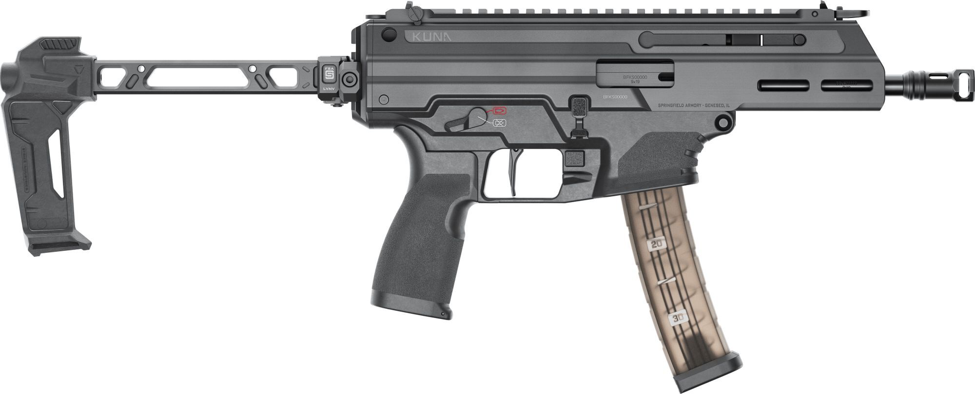 Springfield Armory Kuna 9mm PCC Style Pistol With Strike Industries FSA Brace, 30-Rd