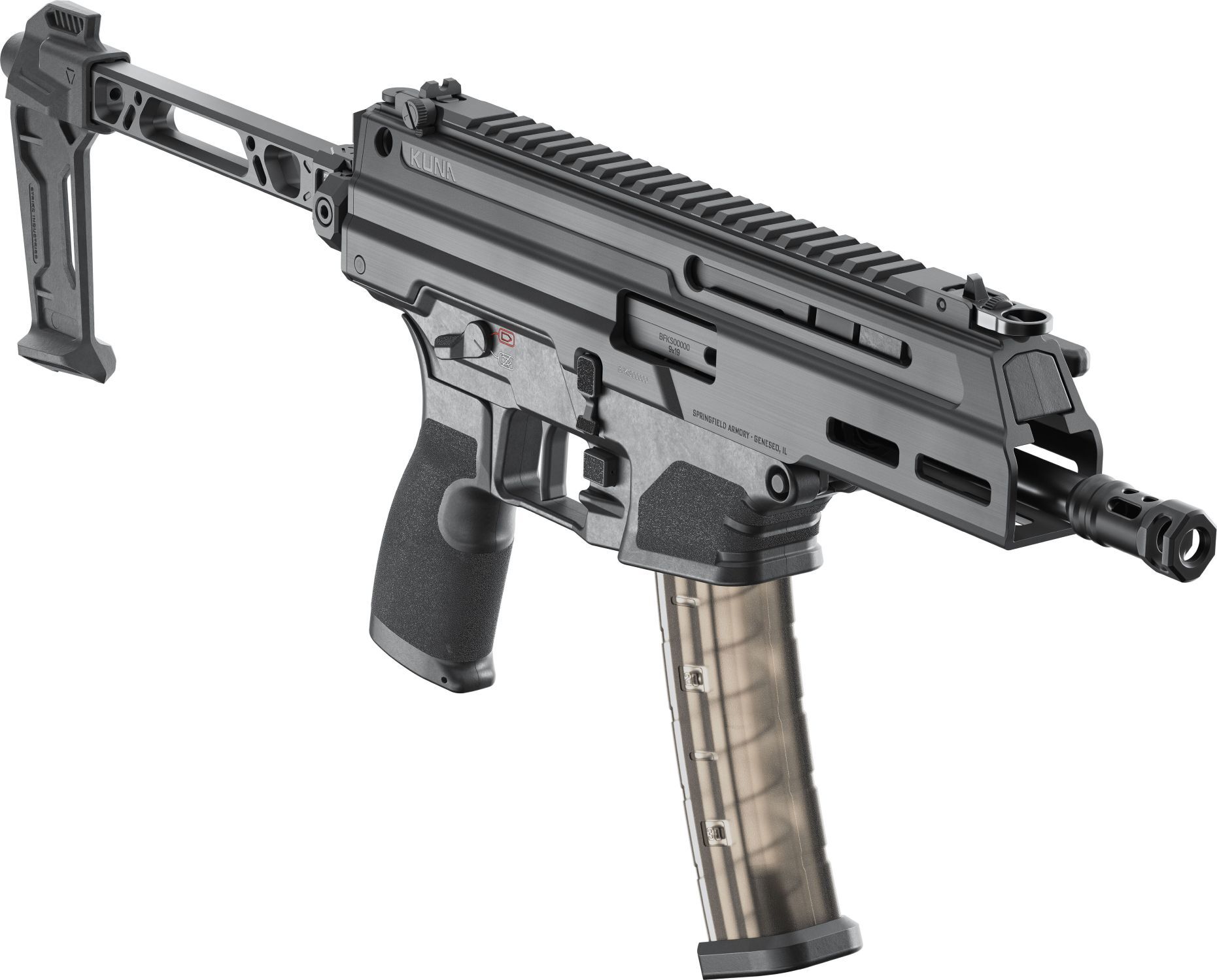 Springfield Armory Kuna 9mm PCC Style Pistol With Strike Industries FSA Brace, 30-Rd