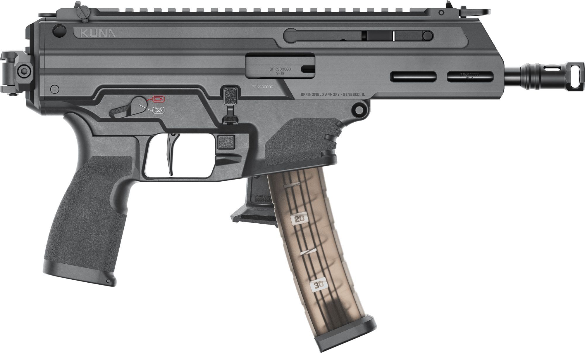 Springfield Armory Kuna 9mm PCC Style Pistol With Strike Industries FSA Brace, 30-Rd