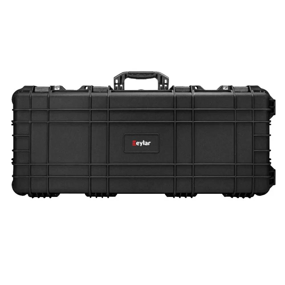 Eylar Hard Rifle Case with Red/Black Ragar XP Foam TSA-Approved, Black, 39 in.
