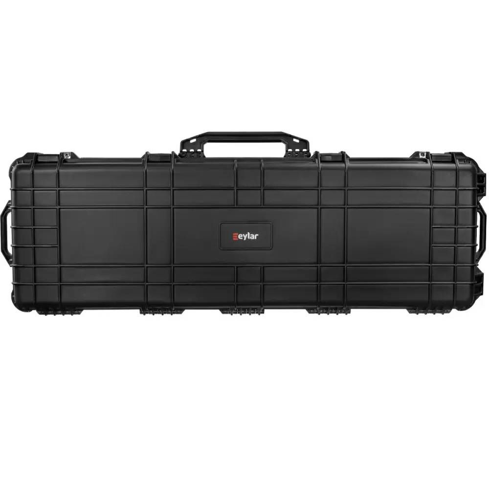 Eylar Hard Rifle Case with Red/Black Ragar XP Foam TSA-Approved, Black, 54 in.