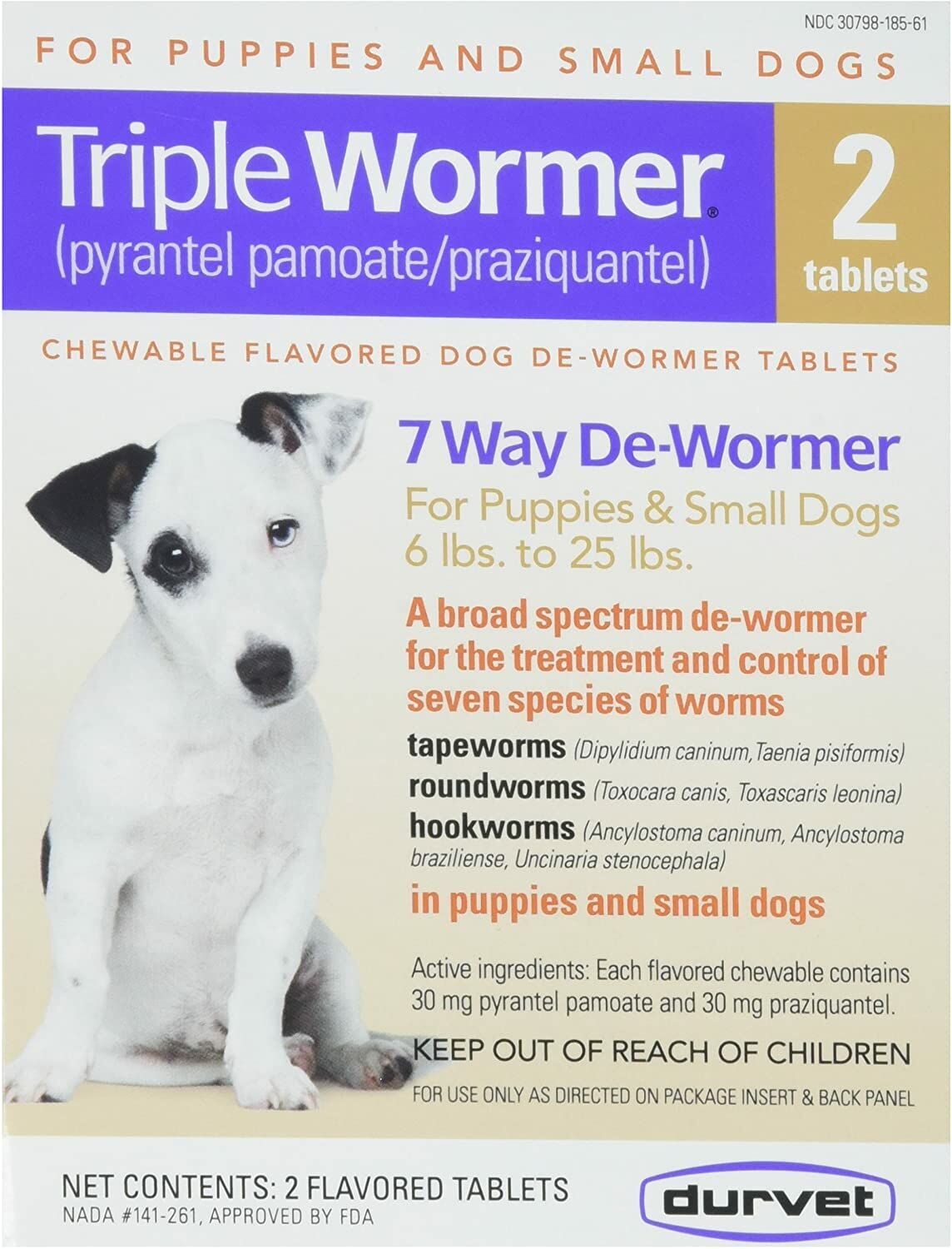 Triple Wormer® for Puppies and Small Dogs 2 Tablets