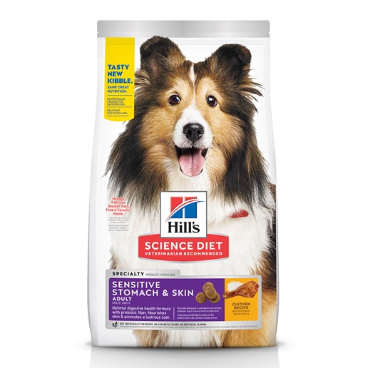 Hill's Science Diet Adult Sensitive Stomach & Skin Chicken Recipe Dry Dog Food, 15.5-Lb Bag