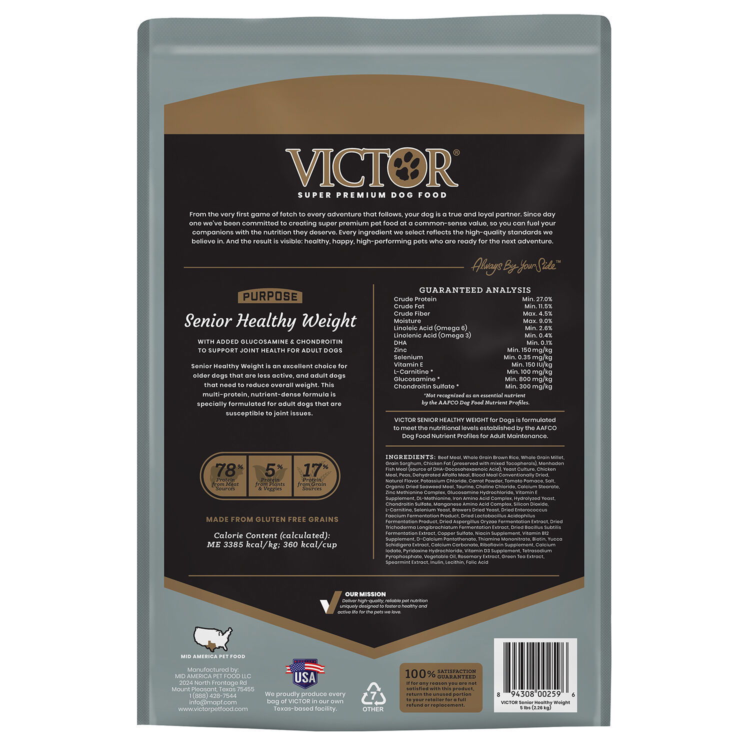 Victor Senior Healthy Weight Dog Food, 5-Lb