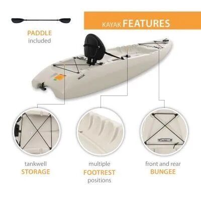 Lifetime Hydros Angler 85 Fishing Kayak With Paddle