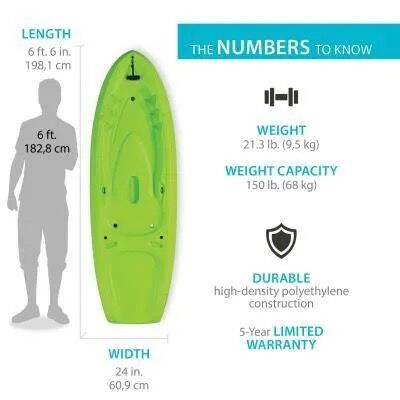 Lifetime Recruit 66 Youth Kayak With Paddle