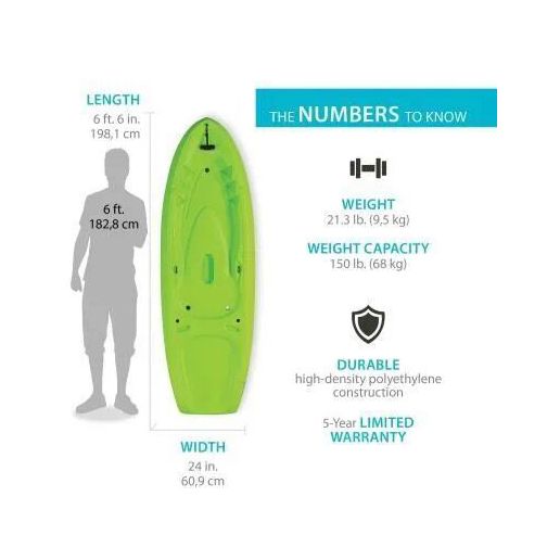 Lifetime Recruit 66 Youth Kayak With Paddle
