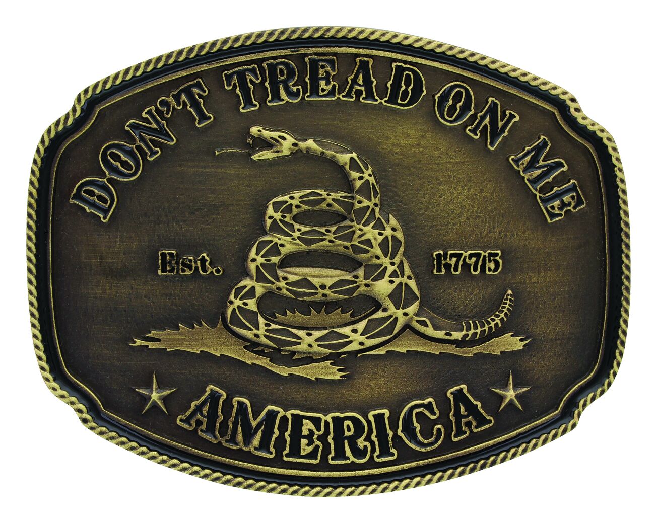 American Gadsden Don't Tread on Me Heritage Attitude Buckle 