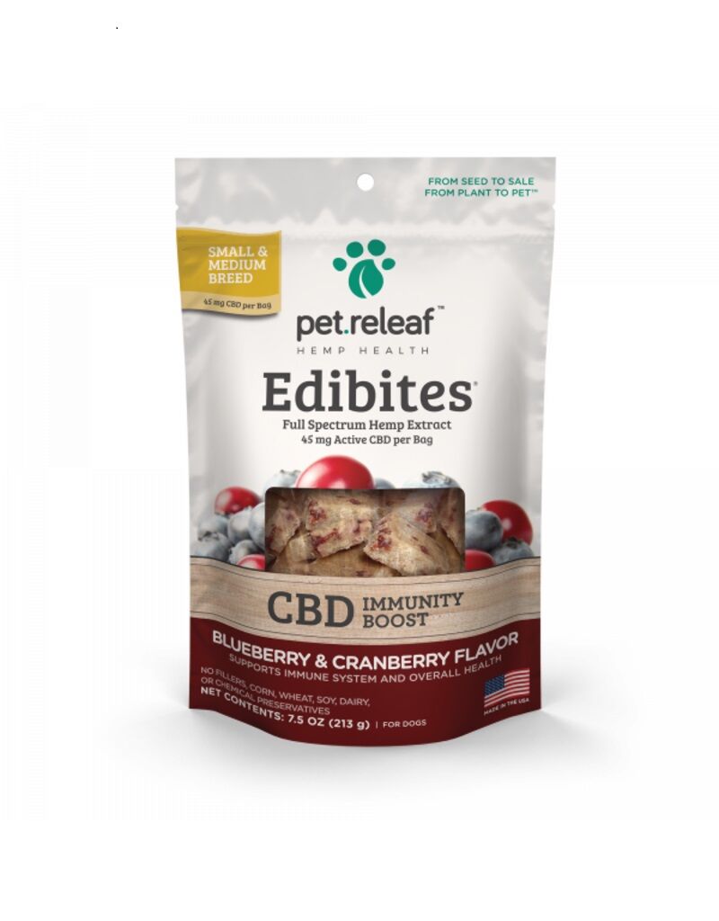 Pet Releaf Soft Chew Edibites Blueberry and Cranberry, 7.5-Oz Bag