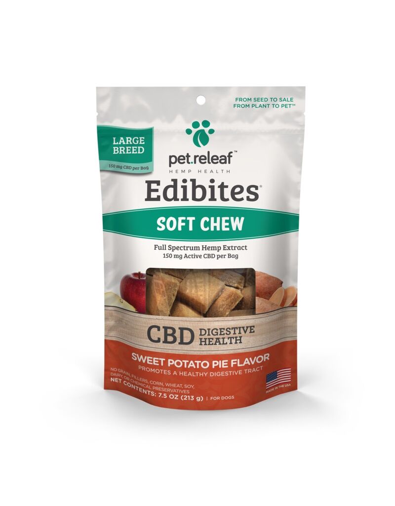 Pet Releaf Soft Chew Large Breed Edibites Sweet Potato Pie, 7.5-Oz Bag