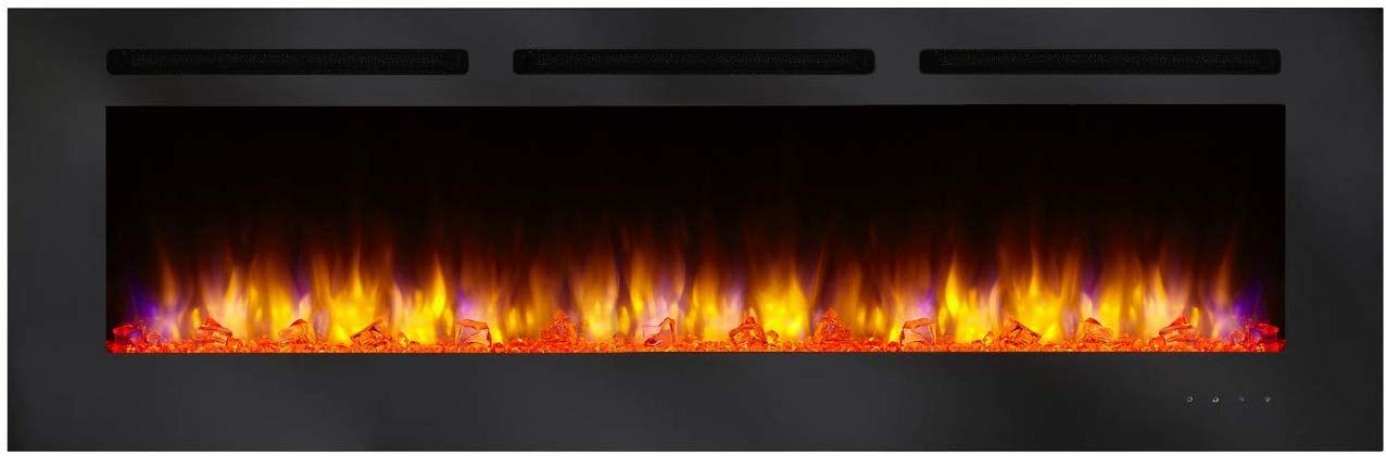 SimpliFire Allusion 60 Electric Fireplace in Black