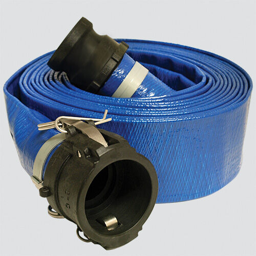 2-In x 50-Ft Standard-Duty PVC Layflat Discharge Hose Assembly