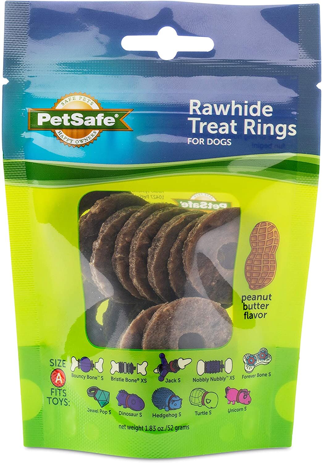 PetSafe Rawhide Treat Rings for Small Dogs, 16-Pc