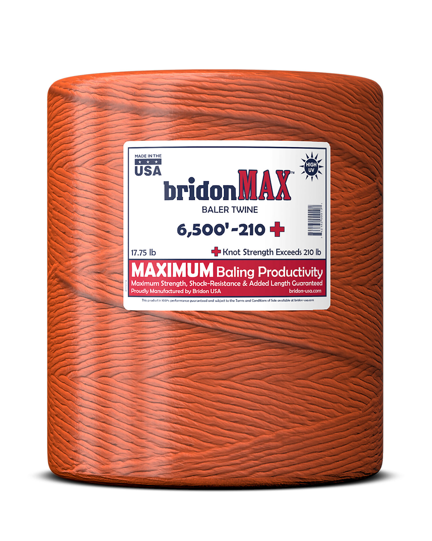6500-Ft 210 Poly Baler Twine Single Spool in Orange