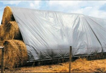 20-Ft x 48-Ft Silver & Black Heavy Duty Bale Stack Cover