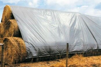 25-Ft x 48-Ft Silver & Black Heavy Duty Bale Stack Cover