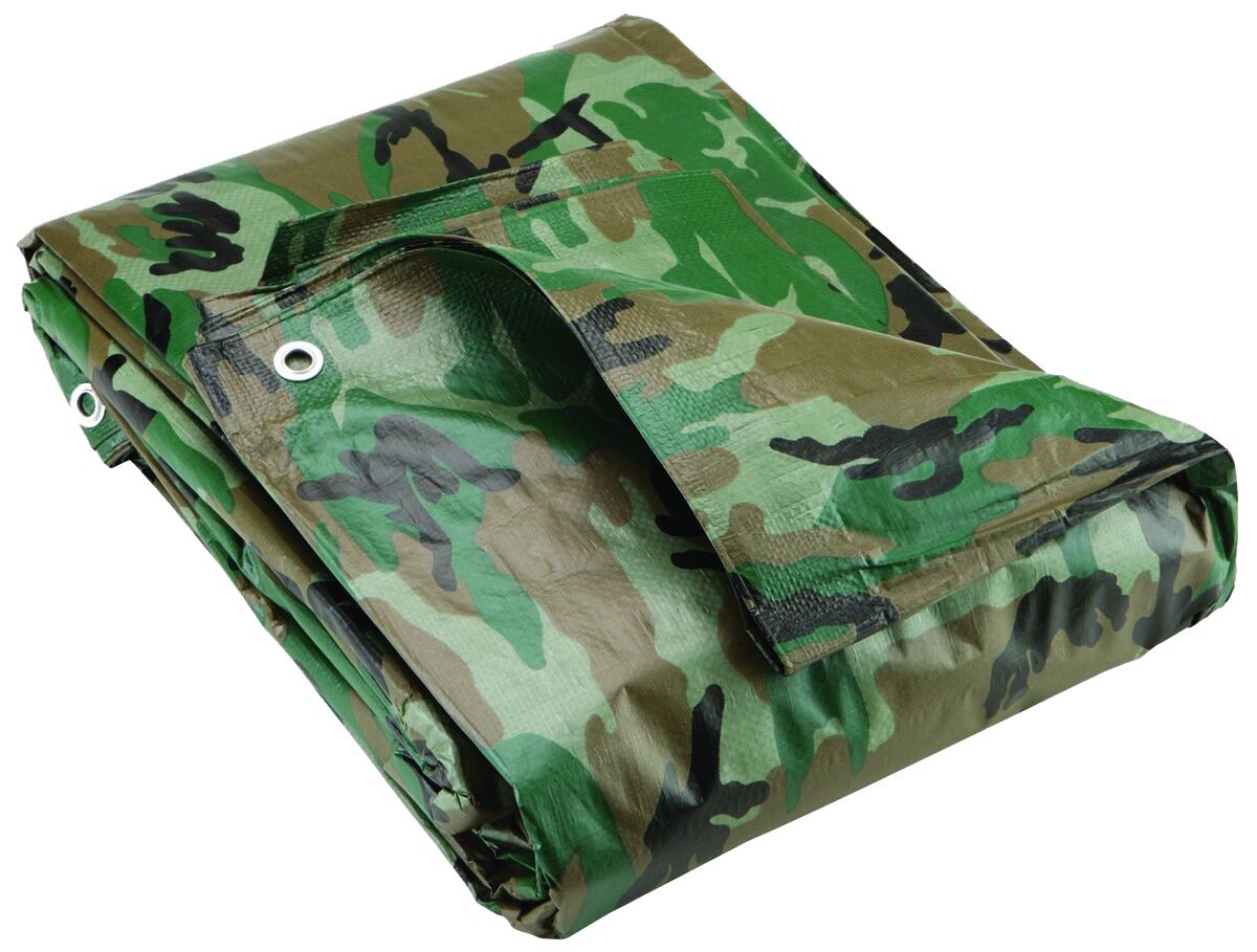 10-Ft x 12-Ft Camouflage Poly Medium Duty Tarp