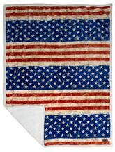 54-In x 68-In Wrangler Stars & Stripes USA Plush Sherpa Throw