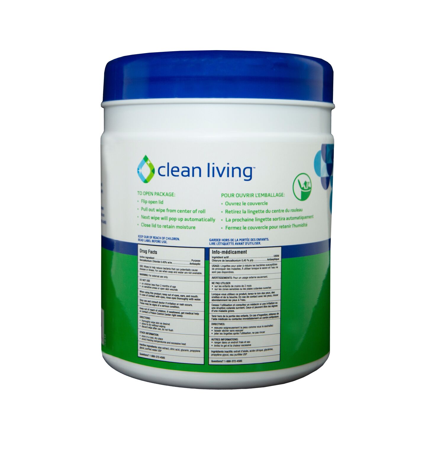 Clean Living Sanitizing Wipes, 200-Ct