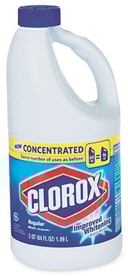 Clorox Concentrated Regular Liquid Bleach, 64-Oz Bottle