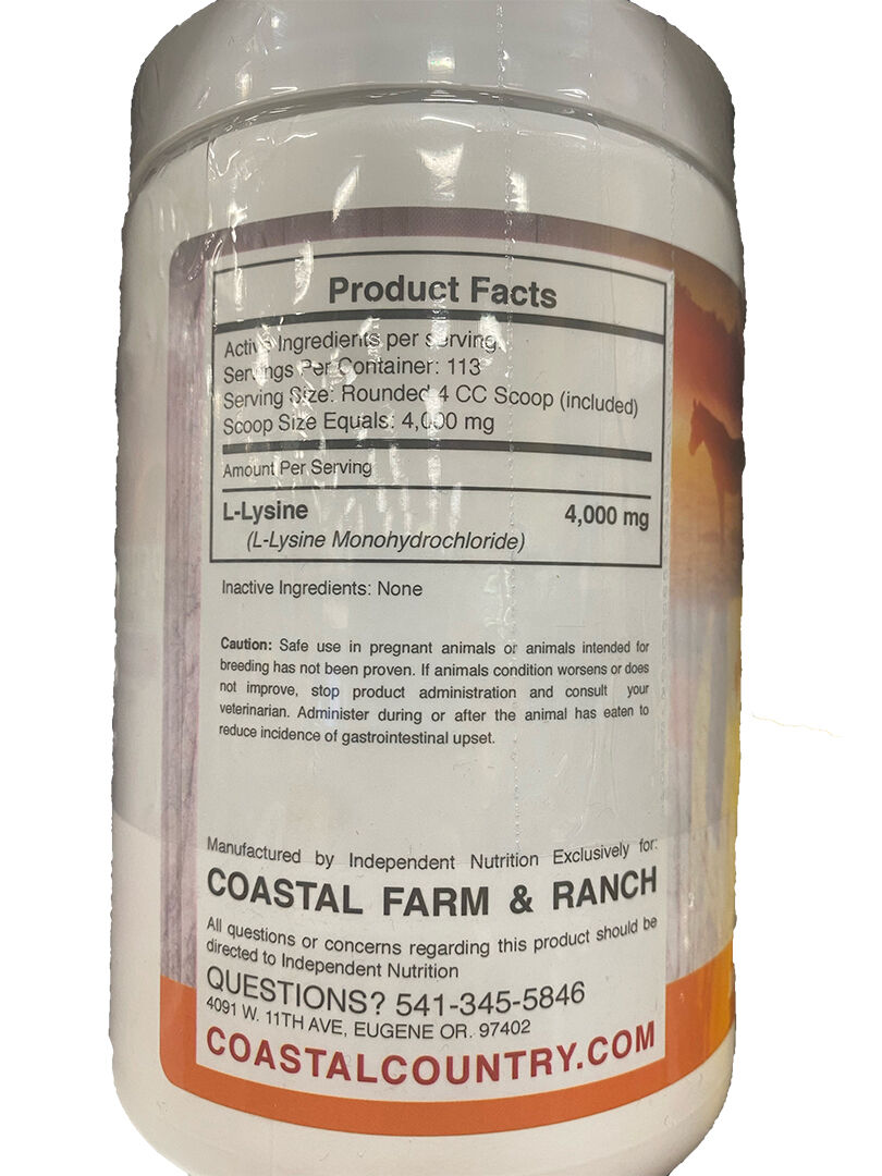 L-Lysine Equine Health Supplement, 1-Lb