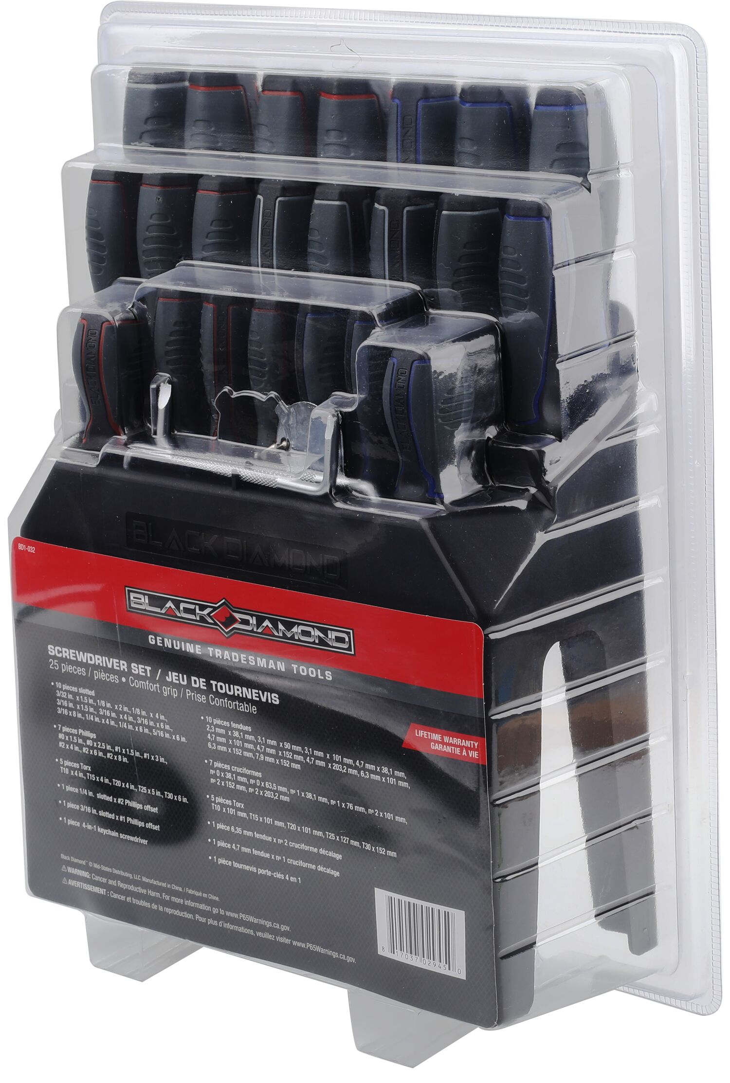Black Diamond Comfort Grip Screwdriver Set, 25-Pc