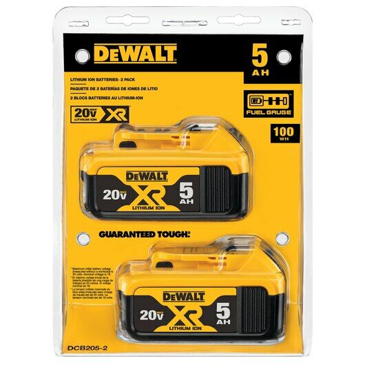 DeWALT 20V MAX XR 5 AH Battery, 2-Pk