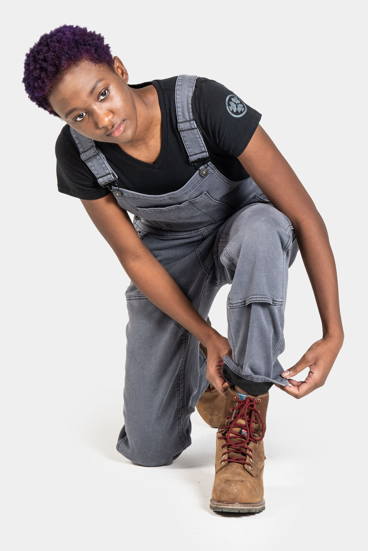 Women's Freshley Overall in Gray Stretch Canvas