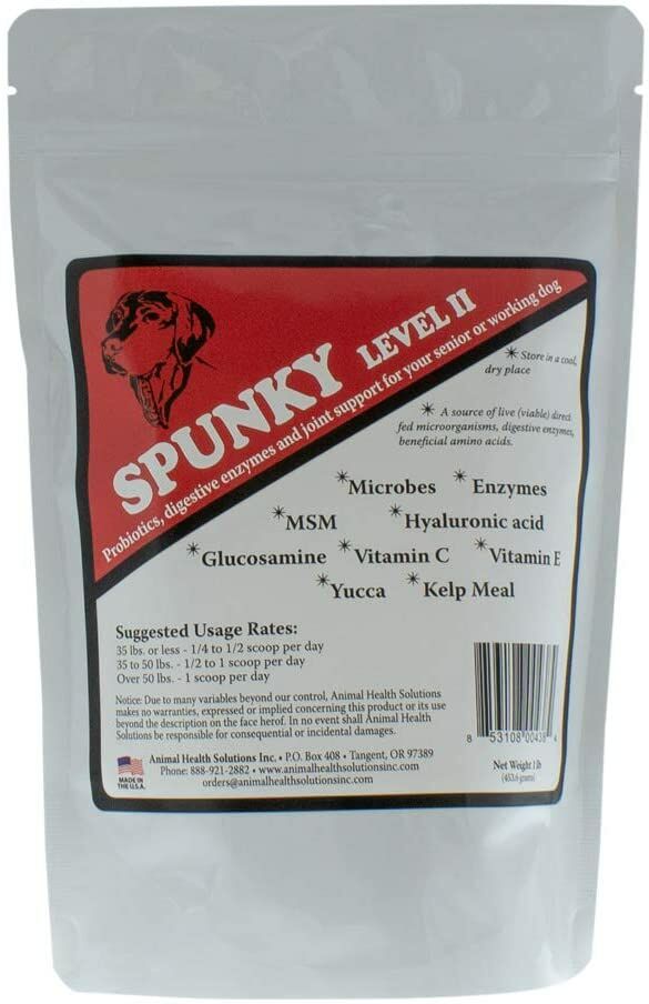 Spunky Level II Digestive Aid & Joint Support Supplement for Dogs, 4-Lb Bag