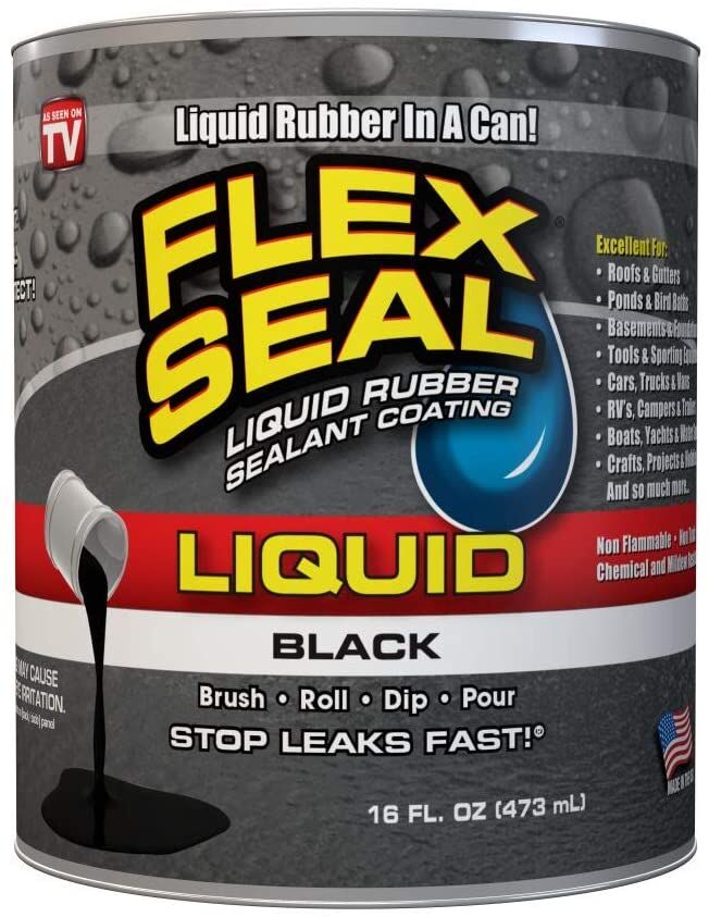 Flex Seal Liquid Rubber Sealant Coating in Black, 16-Oz Can