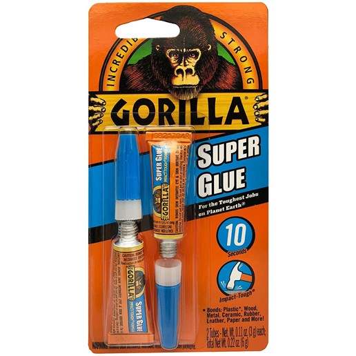 Gorilla Super Glue, 3-Gm Tube 2-Pk