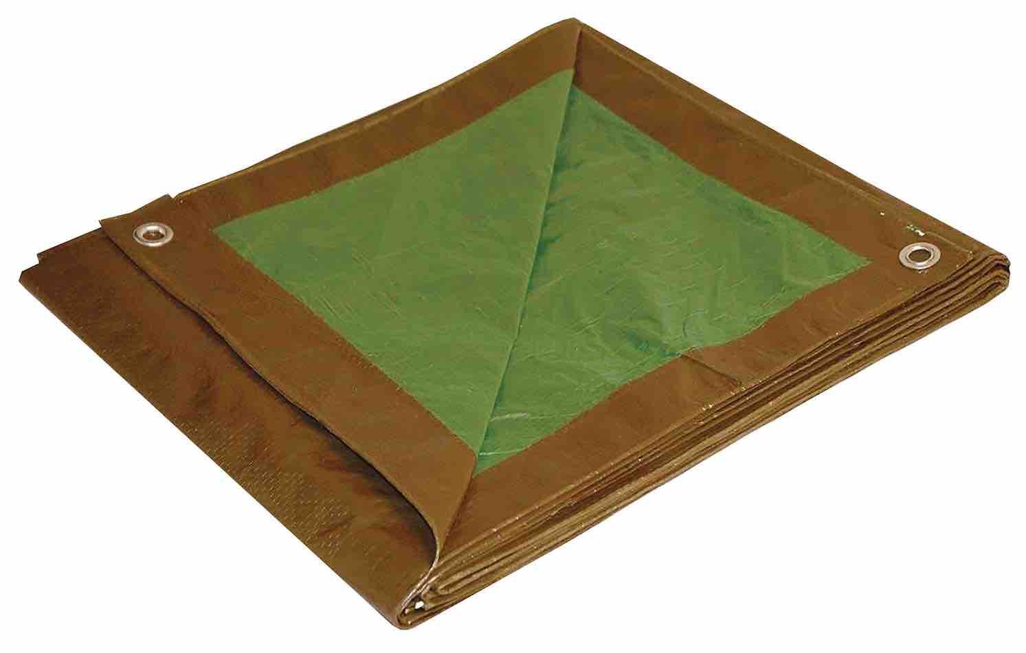 30-Ft x 30-Ft Brown & Green Poly Medium Duty Tarp