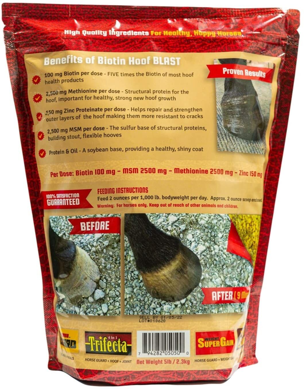 Biotin Hoof Blast Equine Supplement, 5-Lb Bag
