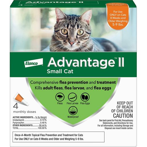Advantage II for Cats 5-Lb to 9-Lb, 4-Pk