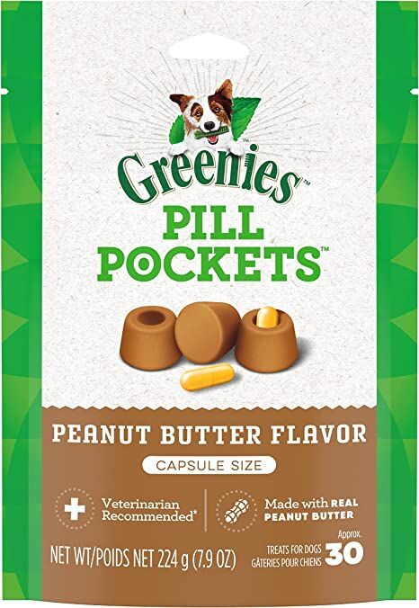 Pill Pockets™, Peanut Butter Flavor Capsule for Dogs, 30-Ct