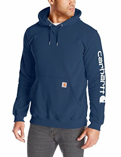 Carhartt Men's Loose Fit Midweight Logo Sleeve Graphic Hoodie