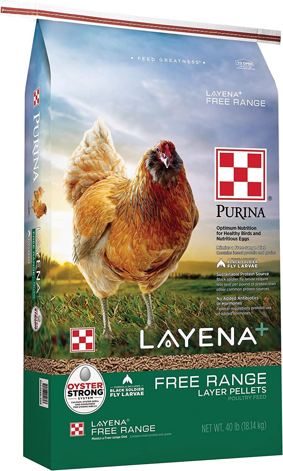 Layena+ Free Range Layer Pellet, 40-Lb