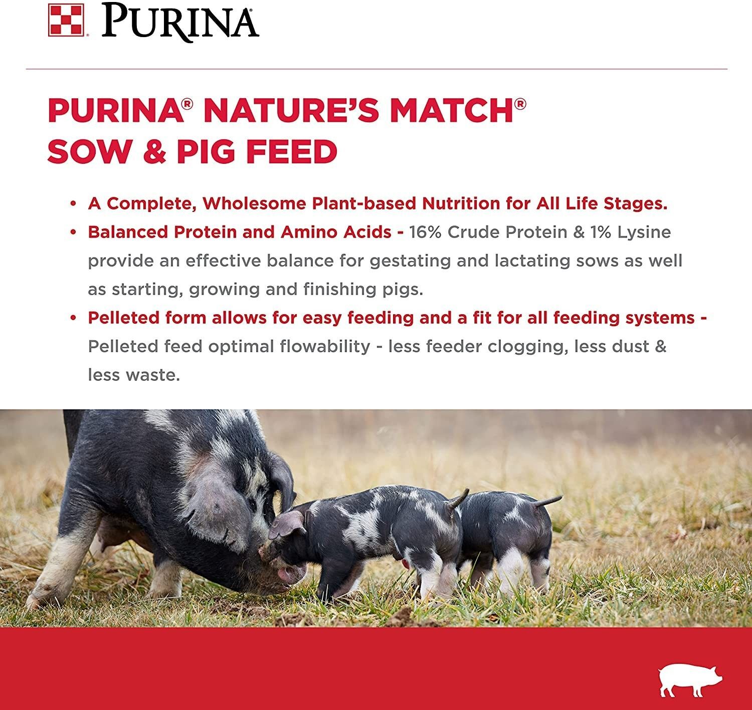 Purina Nature's Match Sow & Pig Complete, 50-Lb