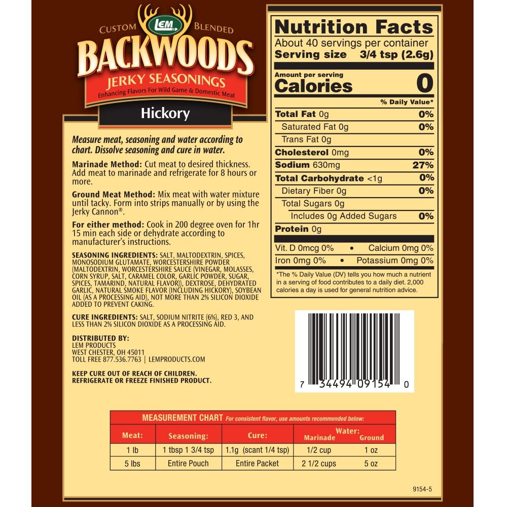 Backwoods Hickory Jerky Seasoning, 3.6-Oz