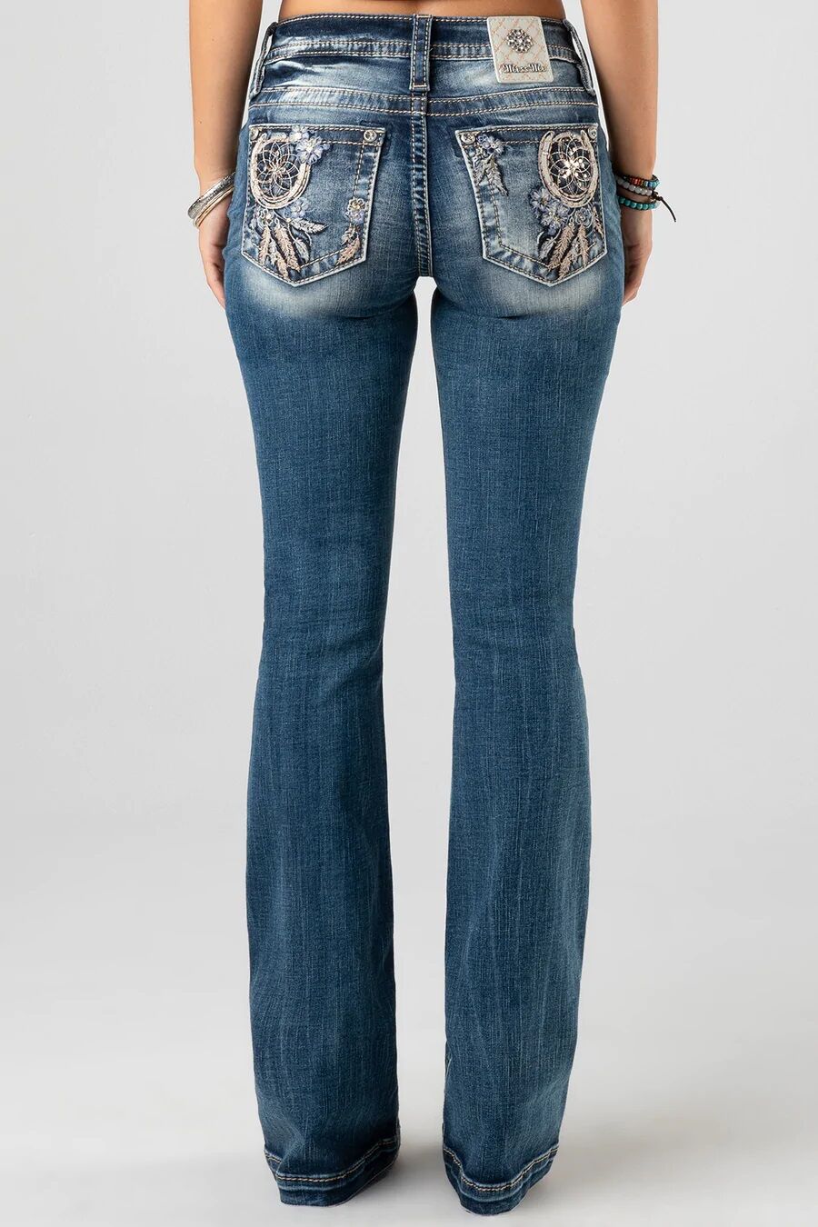 Miss Me Women's Floral Dreamcatcher Bootcut Jeans