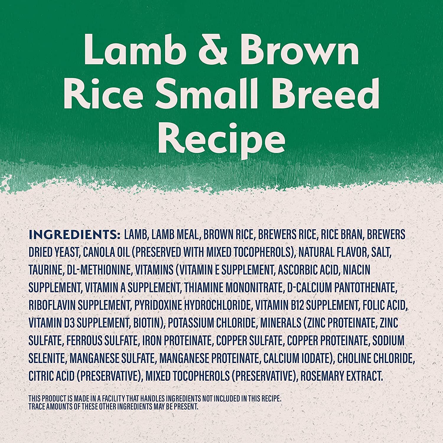 L.I.D. Small Breed Lamb Meal and Brown Rice Adult Dog Food, 4-Lb