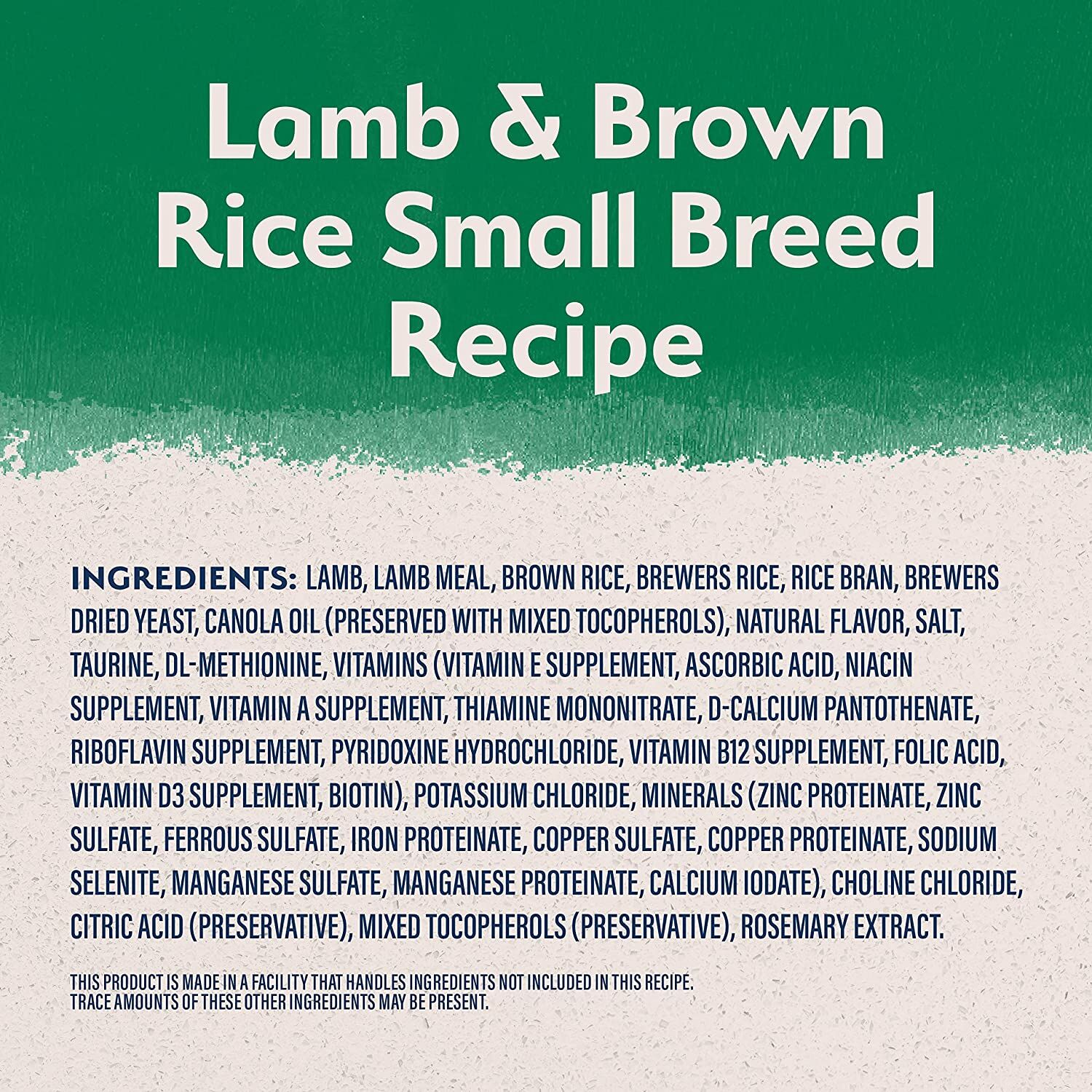 L.I.D. Small Breed Lamb Meal and Brown Rice Adult Dry Dog Food, 12-Lb