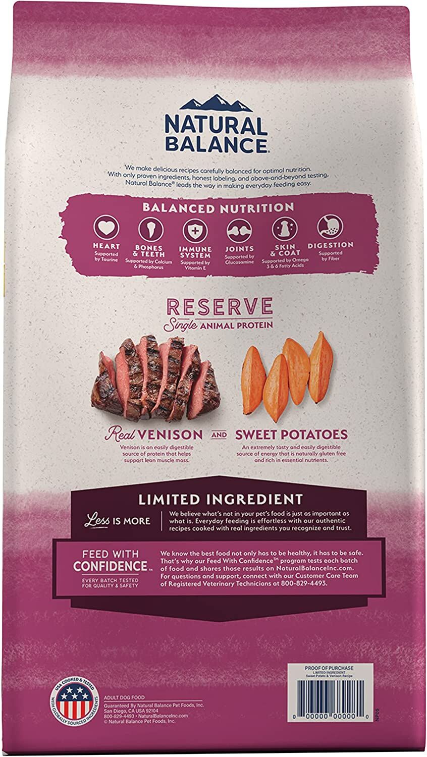 L.I.D. Grain Free Sweet Potato and Venison Dry Dog Food, 22-Lb