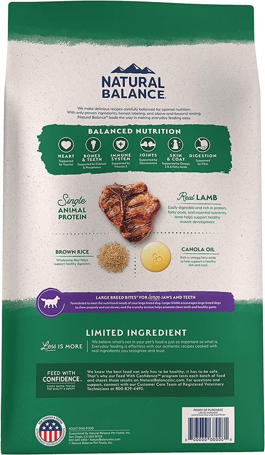 L.I.D. Large Breed Lamb and Brown Rice Dry Dog Food, 26-Lb