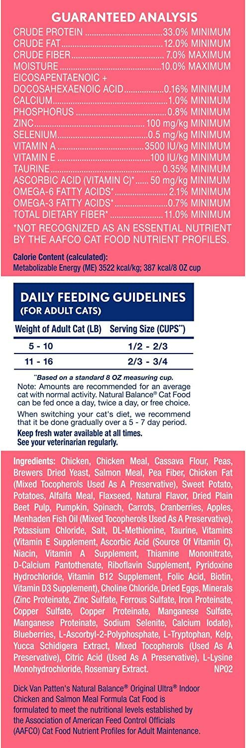 Ultra Chicken Meal & Salmon Meal Dry Cat Food, 15-lb