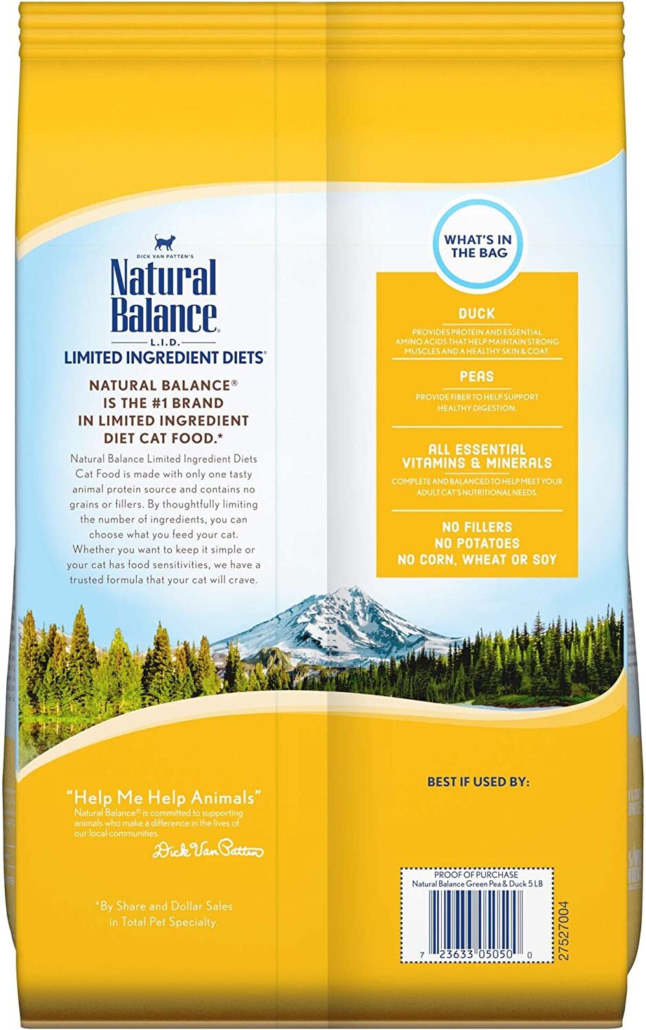 L.I.D. Grain Free Green Pea & Duck Dry Cat Food, 10-Lb