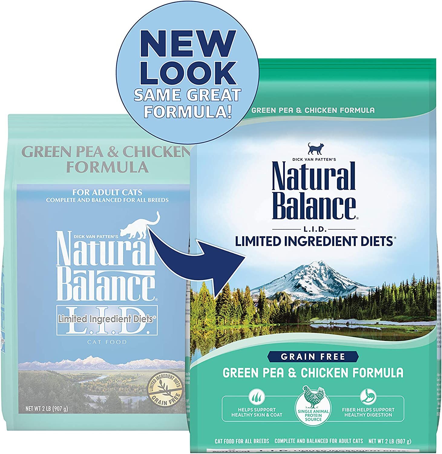L.I.D. Grain Free Green Pea and Chicken Dry Cat Food, 5-Lb