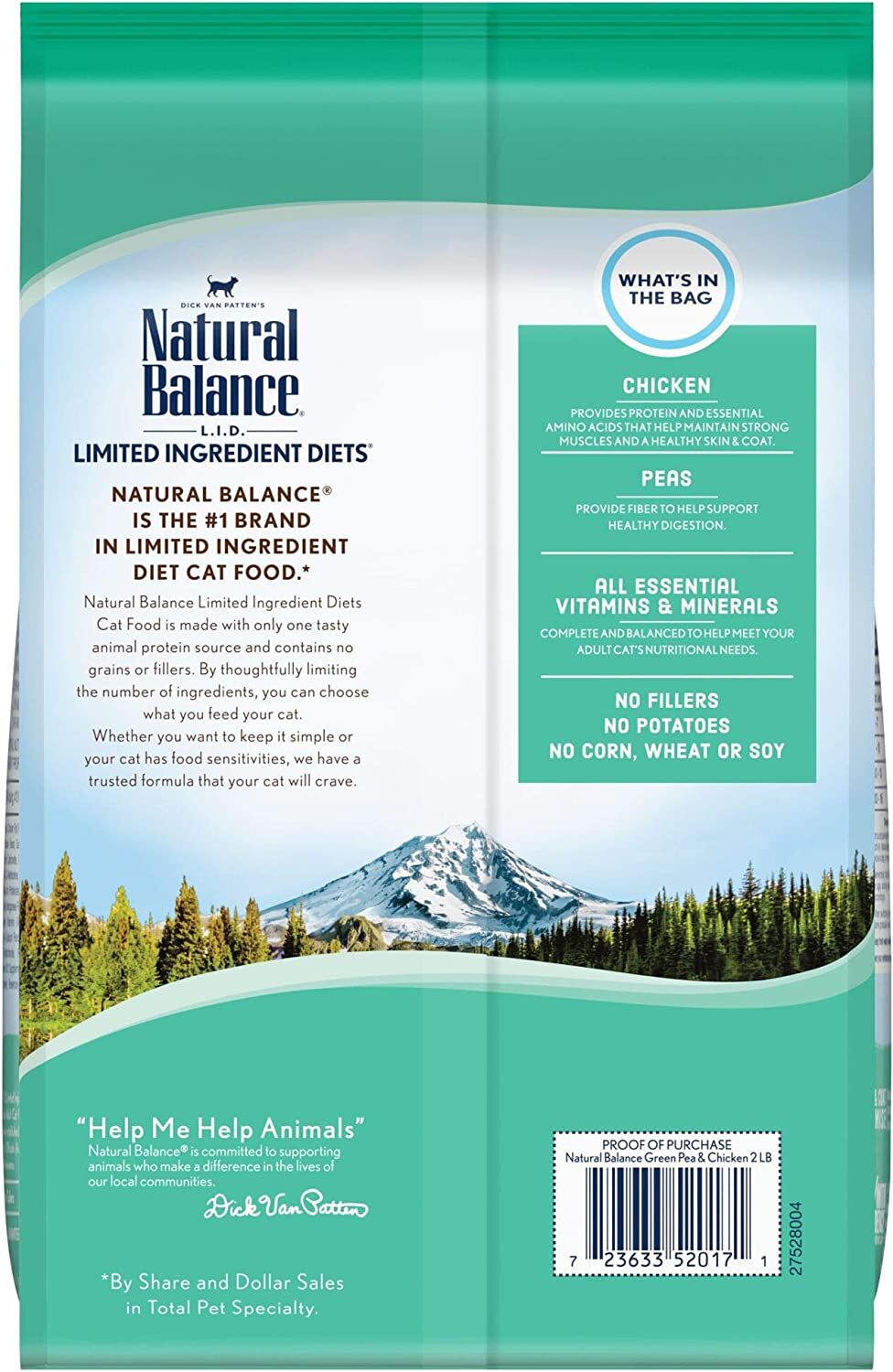 L.I.D. Grain Free Green Pea & Chicken Dry Cat Food, 10-Lb